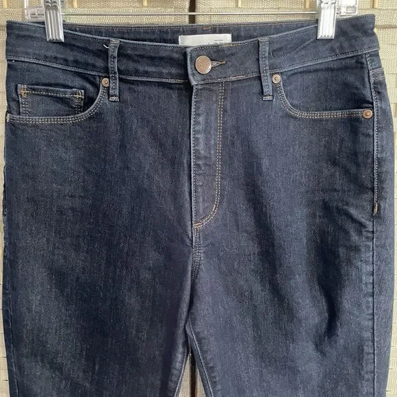 Loft CURVY HIGH-WAIST SKINNY ANKLE Jeans Size 29/8 Medium Wash Blue Stretch EUC - Picture 3 of 10